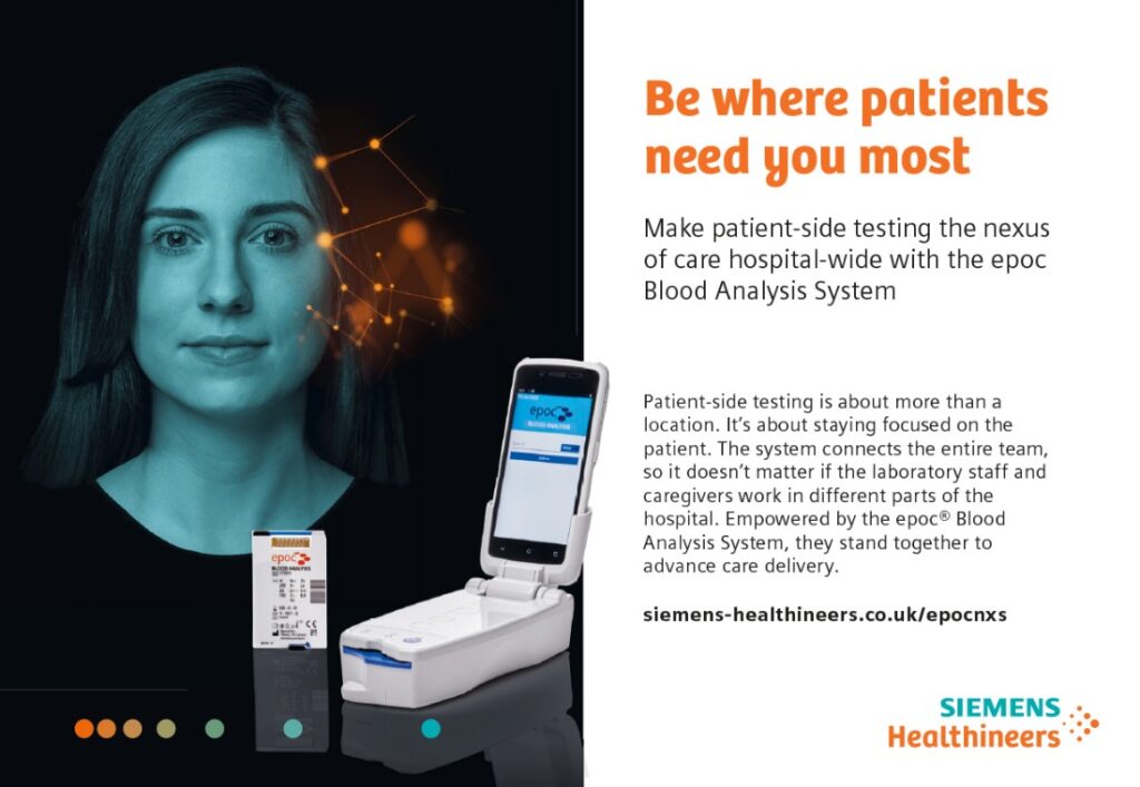 Siemens Healthineers Be Where Patients Need You Most epoc Blood Analysis System